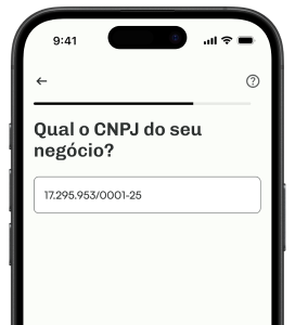 Tela de cadastro do aplicativo Robbin