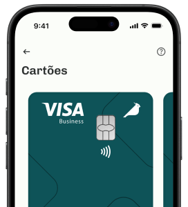Tela de gerenciamento de cartões do aplicativo Robbin